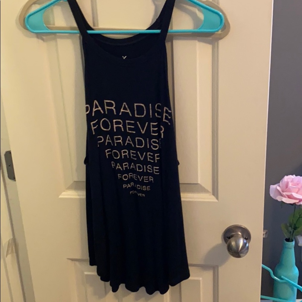 Black graphic tank